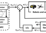 Information-aware Lyapunov-based MPC in a feedback-feedforward control strategy for autonomous robots